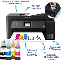 Epson Ecotank ET-15000 C11CH96401CA Printer, Colour, Wireless, A3, All-in-One inc Fax, Network, ADF, 6.8cm Touchscreen Panel