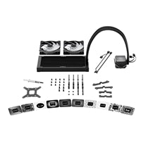be quiet! Pure Loop 3 LX Liquid CPU Cooler, Universal Socket, 240mm Radiator, 2 x Light Wings LX PWM High Speed, Stylish ARGB cooling block featuring 10 included lighting foils, 3-year manufacurer's warranty.