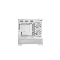 DeepCool CG380 3F Micro-ATX Gaming Case White Panoramic Tempered Glass Side Panel, Mesh Airflow Front, 3 Pre-Installed ARGB Fans, USB-C & USB-A Front I/O, Spacious SFF/mATX/ITX Build Support