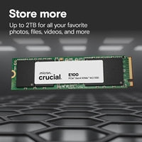 Crucial (CT1000E100SSD8) E100 1TB PCIe Gen4 NVMe M.2 SSD, Sequential Write 4,500 MB/s, Sequential Read 5,000 MB/s