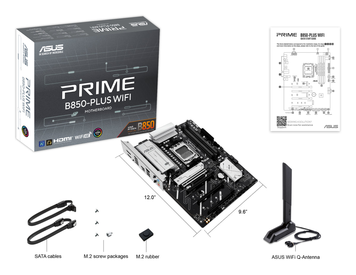 ASUS PRIME B850-PLUS WIFI AMD B850 Socket AM5 ATX