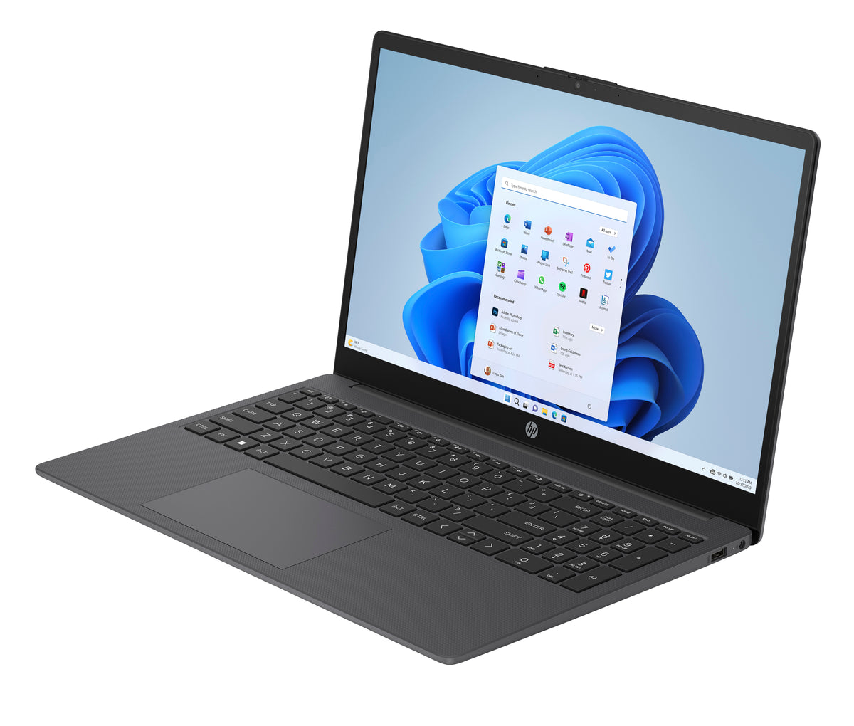 HP 15-fd1009nax Intel Core 5 120U Laptop 39.6 cm (15.6") HD 8 GB DDR4-SDRAM 512 GB SSD Wi-Fi 6 (802.11ax) Windows 11 Home Black