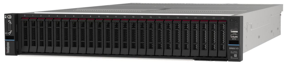 Lenovo Intel Xeon Gold 6526Y 16C 195W 2.8G, 1x32GB 1Rx4 RAM, 8x 2.5" SAS Open bay, 1x1100W Titanium, 940-8i 4GB