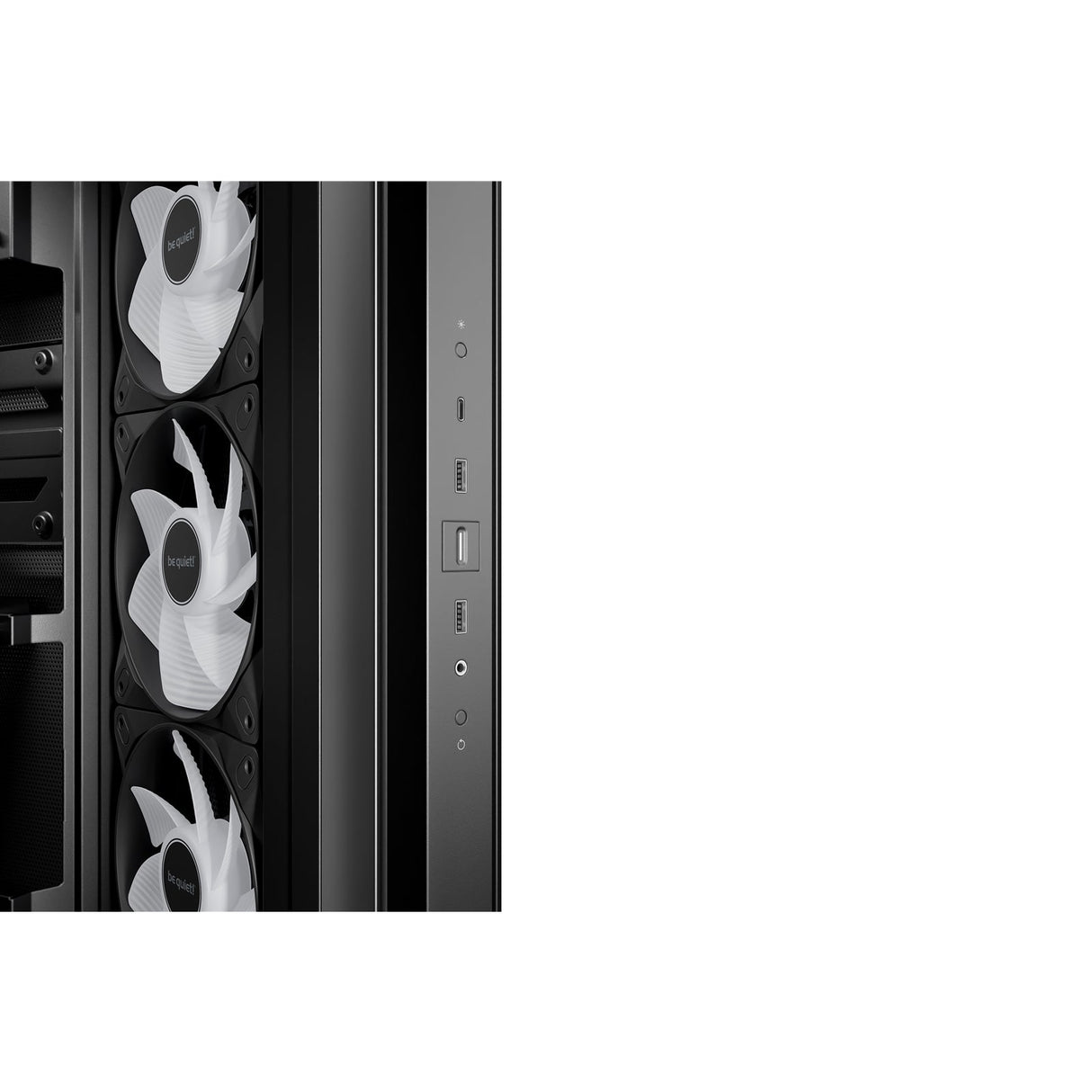 be quiet! Light Base 500 LX BGW85 Mid-Tower Case, Tempered Glass, 4 x ARGB Light Wings LX Fans, High Airflow ATX Case, USB-C 10Gbps, 400mm GPU Support, Vertical GPU Mount, Black
