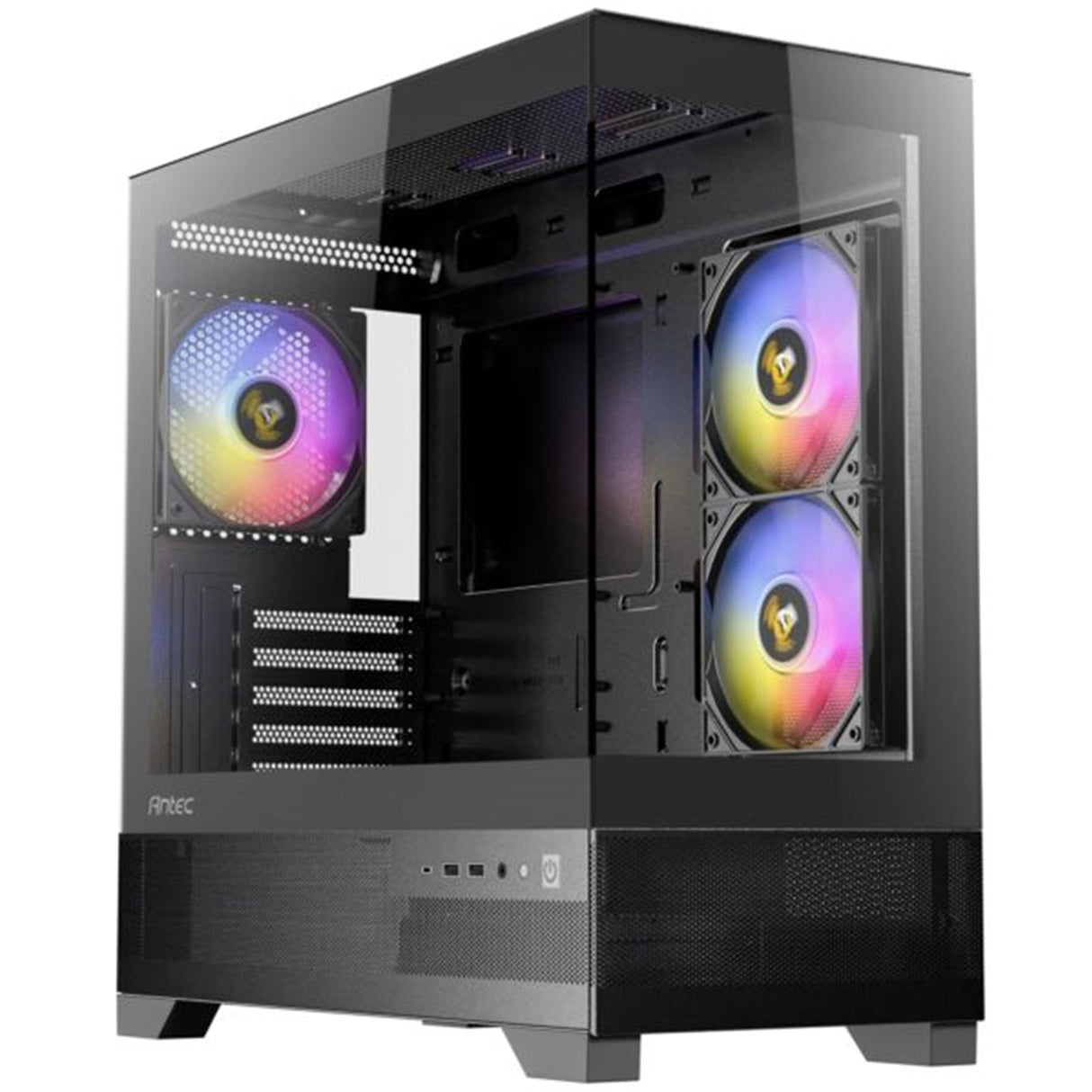 ANTEC CX500M Micro Tower Gaming Case, Black, ARGB, 2 x USB 3.0 / 1 x USB Type-C, Tempered Glass Side Panel, Micro-ATX/ITX