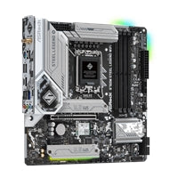ASRock B760M Steel Legend WiFi Intel 1700 Socket Motherboard, Micro-ATX, 4x DDR5 Slots, 3x M.2 Sockets, Fitted I/O Shield, 2.5GbE LAN, Wi-Fi 6E, 1x DisplayPort / 1x HDMI Port