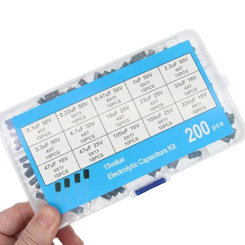 200pcs Electrolytic Capacitor Kit
