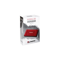 Kingston XS1000 Red (SXS1000R/1000G) 1TB Portable External SSD, Read 1050MB/s, Write 1000MB/s, USB 3.2 Gen 2, 5 Year Warranty