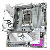 Gigabyte B850M AORUS ELITE WIFI6E ICE AMD AM5 Socket Motherboard, Micro-ATX, 4x DDR5 Slots, 2x M.2 Sockets, Fitted I/O Shield, 2.5GbE LAN, Wi-Fi 6E, 1x DisplayPort / 1x HDMI Port