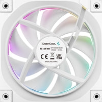 DeepCool FL12 120mm PWM 3 Pack Reverse White Fan - High Performance, Low Noise, Fluid Dynamic Bearing, 36 ARGB LEDs, 500-2150 RPM, 55 CFM Airflow, 4-Pin PWM Control
