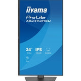 iiyama PROLITE XB2493HSU-B1 24 inch IPS Monitor, Full HD, 1ms, USB Hubx2, HDMI, DisplayPort, Freesync, 120Hz, Speakers, Black, ACR, Internal PSU, VESA, Height Adjustable