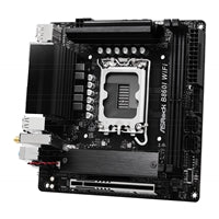 ASRock B860I WiFi Intel 1851 Socket Motherboard, Mini-ITX, 2x DDR5 Slots, 2x M.2 Socket, 2.5GbE + 1GbE LAN, Wi-Fi 6E, 1x DisplayPort / 1x HDMI Port