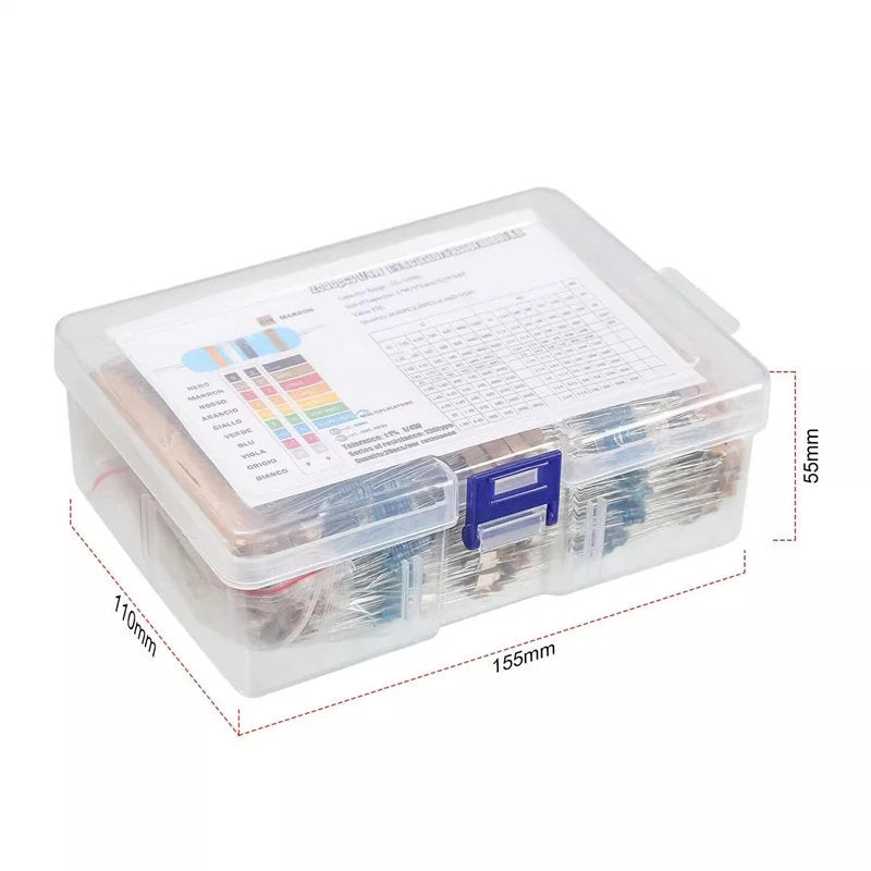 2600pcs 1/4w 1% Resistor Assortment