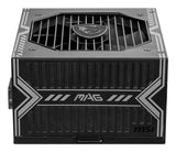 MSI MAG A550BN UK PSU '550W, 80 Plus Bronze certified, 12V Single-Rail, DC-to-DC Circuit, 120mm Fan, Non-Modular, Sleeved Cables, ATX Power Supply Unit, UK Powercord, Black'