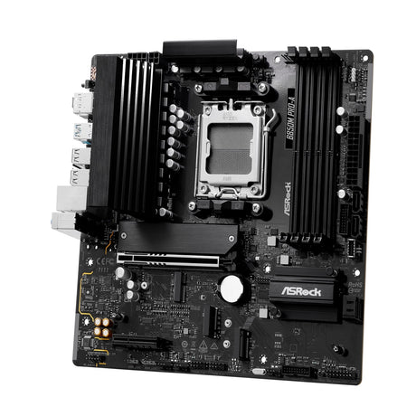 ASRock B850M Pro-A AMD AM5 Socket Motherboard, Micro-ATX, 4x DDR5 Slots, 3x M.2 Sockets, 2.5GbE LAN, 1x DisplayPort / 1x HDMI Port