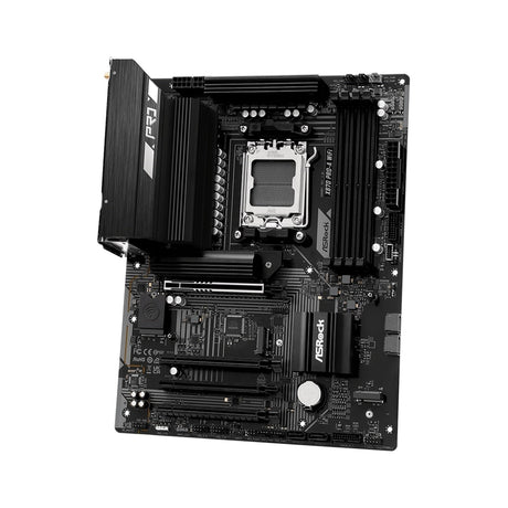 ASRock X870 Pro-A WiFi AMD AM5 Socket Motherboard, 4 x DDR5 Slots, 3x M.2 Socket, 2.5GbE LAN, Wi-Fi 7, 1x HDMI Port / 2x USB-C (USB4)