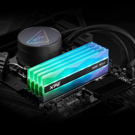 Adata LANCER NEON AX5U6400C3216G-DCLANRSG DDR5 6400MHz, 32GB, (2 x 16GB) CL32, 1.4v, Retail, Silver RGB System Memory, Using Eco-Friendly Material