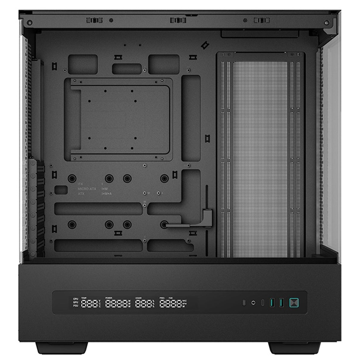 DeepCool CH690 Digital ATX Mid-Tower Case, High-Airflow PC Case with Semi-Glass Panel, USB-C Port, Support for 420mm Radiator, 450mm GPU, ATX PSU, Black