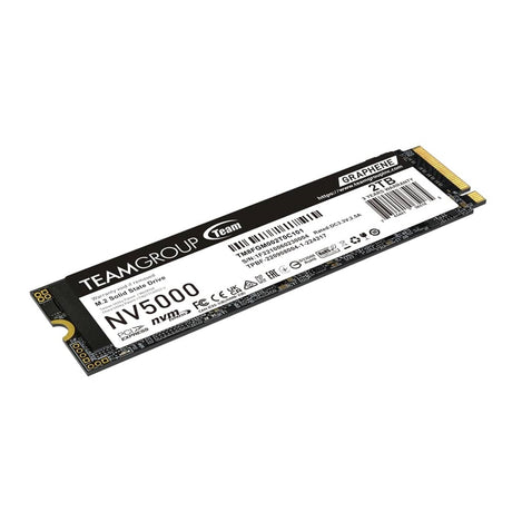 Team NV5000 (TM8FGM002T0C101) 2TB M.2 Interface, PCIe Gen4x4 with NVMe, 2280, Read 4500MB/s, Write 1900MB/s, 3 Year Warranty