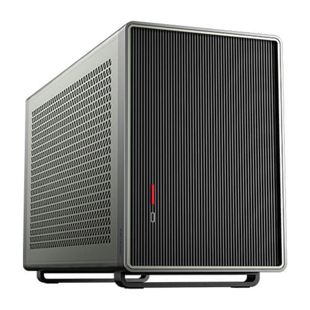 Antec Performance 1M Aventurine Mini-ITX Gaming Case with Aluminum Finish, PCIe 4.0 Riser Cable, USB 3.2 Gen2 Type-C, Tool-Free Side Panels, Solid Side Panel, SFX-L & SFX PSU Support