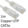 RJ45 (M) to RJ45 (M) CAT5e 1m White OEM Moulded Boot Copper UTP Network Cable