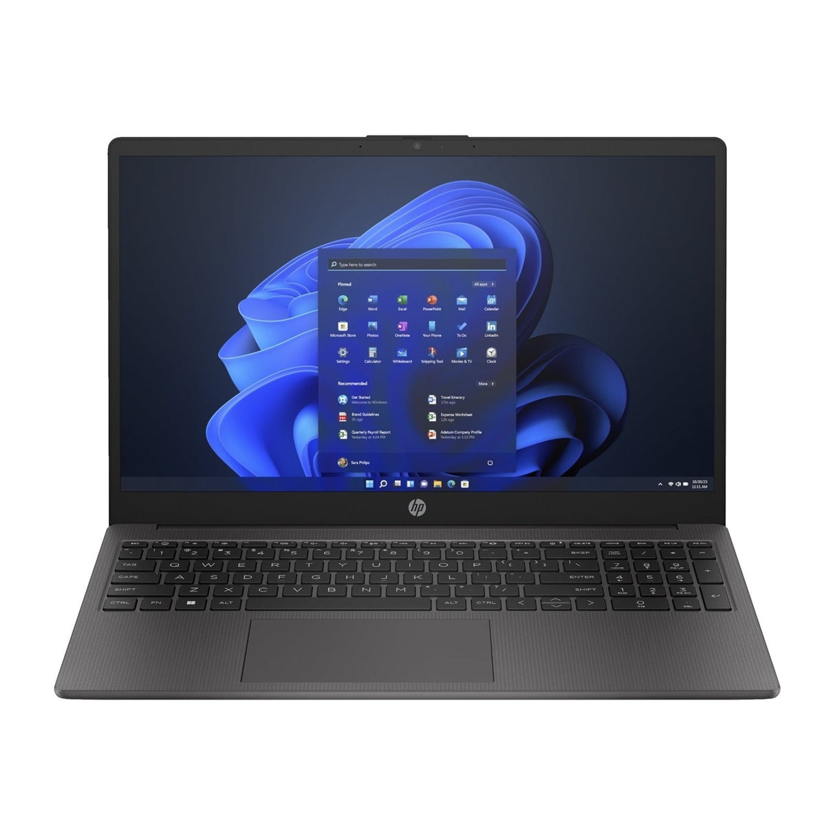HP 250 G10 9B9R8EA#ABU Laptop, 15.6 Inch Full HD 1080p Screen, Intel Core i7-1355U 13th Gen, 16GB RAM, 512GB SSD, Windows 11 Pro