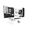 ASRock B850M Pro RS WiFi AMD AM5 Socket Motherboard, Micro-ATX, 4x DDR5 Slots, 3x M.2 Sockets, Fitted I/O Shield, 2.5GbE LAN, Wi-Fi 6E, 1x DisplayPort / 1x HDMI Port