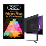piXL 27 Inch Monitor Security Privacy Screen/ Privacy Filter, Anti-Glare, Anti-Peep, Anti-Static & Blackout